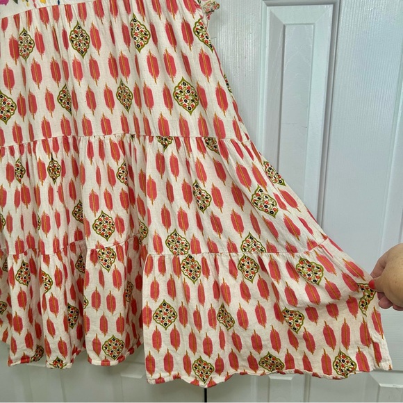 THML Charlene Colorful Floral Embroidered Cotton & Linen Dress Size Small - Picture 7 of 16